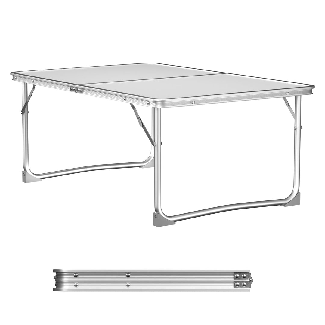 Bowose 60cm x 40cm Frühstückstablett Essenstablett mit Füssen, Aluminium-Klapptisch Laptop-Tisch Gar