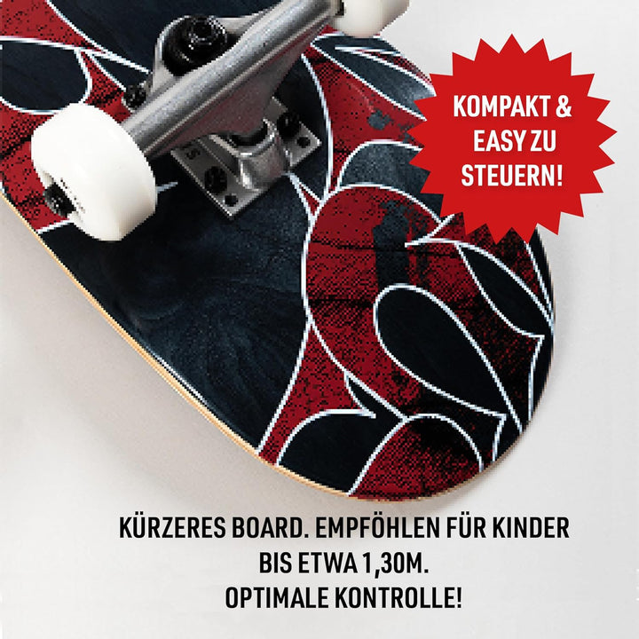 TITUS Skateboard Mini - Skateboard Kinder ab 6 Jahre, Mini Size Kinderskateboard bis 8 Jahre, Jungen