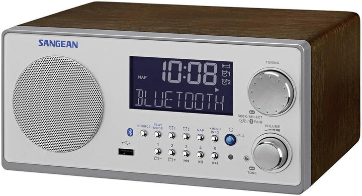 Sangean WR22 WR-22 Bluetooth Digital Radio (FM-RDS (RBDS)/AM, USB, 3 Zoll full range speaker, Built-