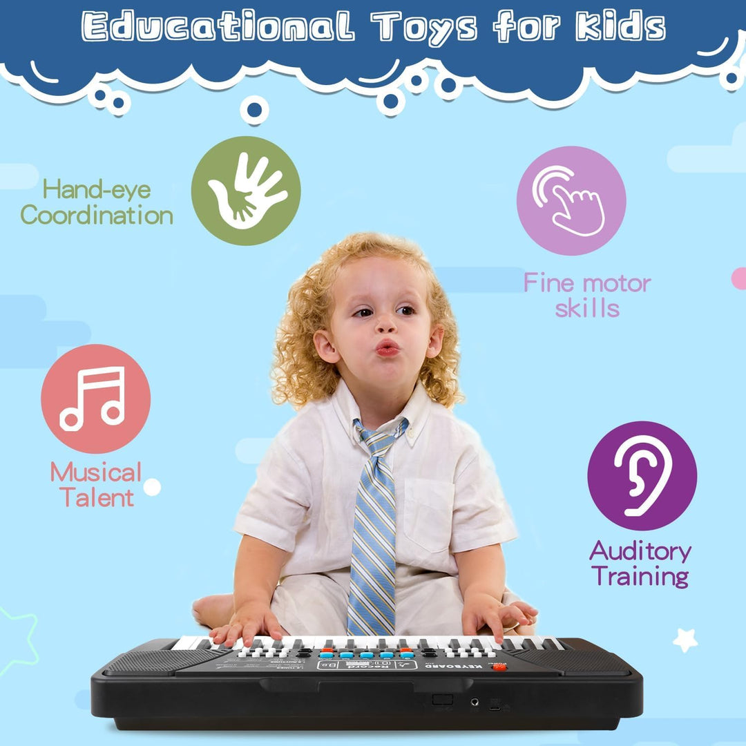 Klavier Keyboard, Digital Piano 37 Tasten Keyboard mit Mikrofon Multifunktions Musik Geschenk für Ki