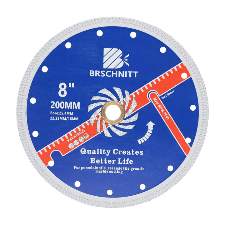 Diamant trennscheibe,BRSCHNITT 200mm Turbo Mesh Diamantklinge,mit X Felgensegment Gittergewebe Turbo