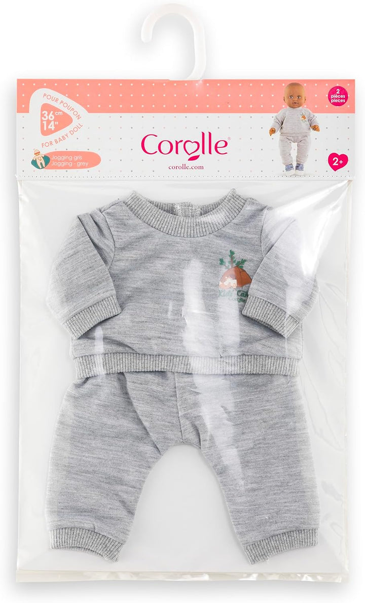 Corolle - Jogginganzug, grau, Kleiner Explorer, Kleidung, Puppe, 36 cm, ab 2 Jahren, 9000141990