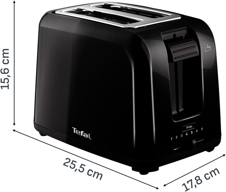 Tefal TT1A28 Vita Toaster | 7 Bräunungsstufen | 2 Toastschlitze | zentriert die Brotscheiben | Hebef