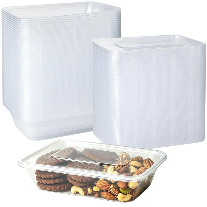 Meal Prep Boxen mit Deckel 50Pack Meal Prep Container mit 650ml, 650ml