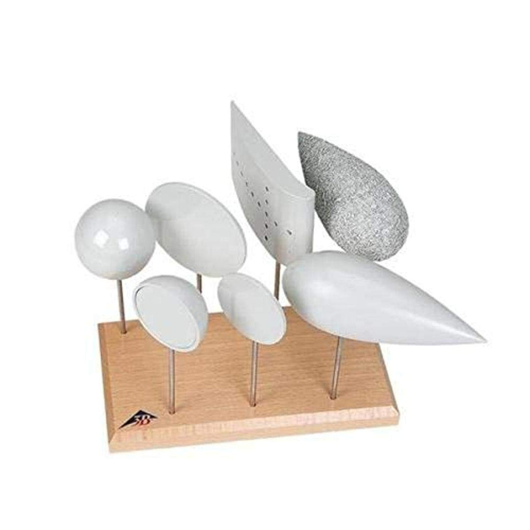 3B Scientific Physik Lehrmittel - Widerstands- und Auftriebskörperset - für Aerodynamikuntersuchunge