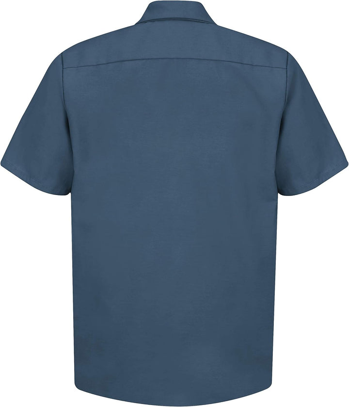 Red Kap Herren Men's Short Sleeve Industrial Work Shirt Work Utility Hemd (1er Pack) M Dunkelblau, M