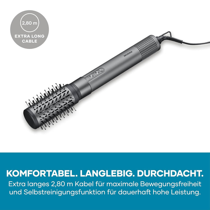 SEVERIN 5-in-1 Airstyler, Warmluft Hairstyler, Ionen Föhn, Stylingbürste mit Airflow Technologie, fü