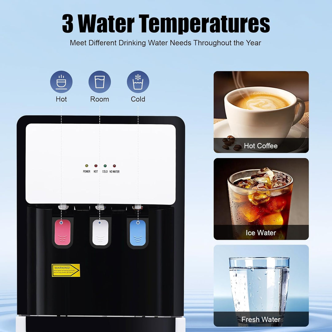 Wasserspender für heisses und kaltes Wasser Bodenwasserspender für Hause Büro Schlafzimmer Wohnzimme