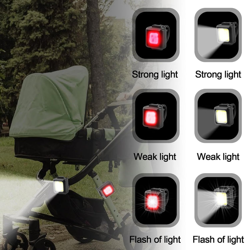 LED Lampe Set für Aussenbereich,Kinderwagenlicht Silikon,LED Kinderwagen Licht,Kinderwagen Licht mit