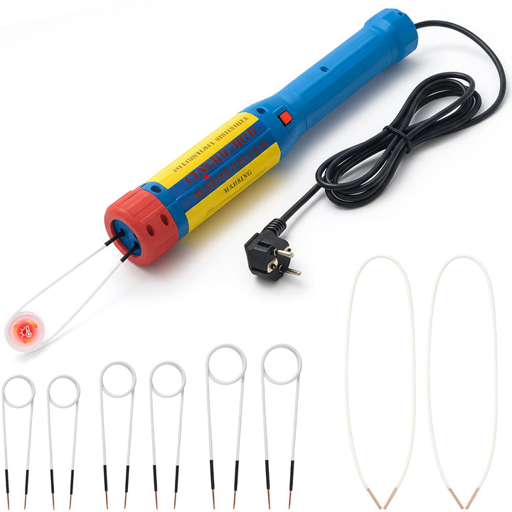 1100W Magnetischer Induktionsheizgerät - Flameless Induction Heater, 8 Heizspulen(30/40/50mm*2, 750m