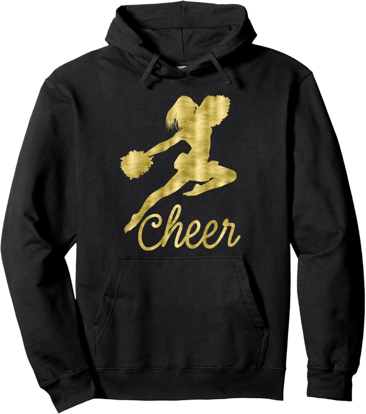 Cheerleader With Dark Yellow Graphics Cheer Pullover Hoodie
