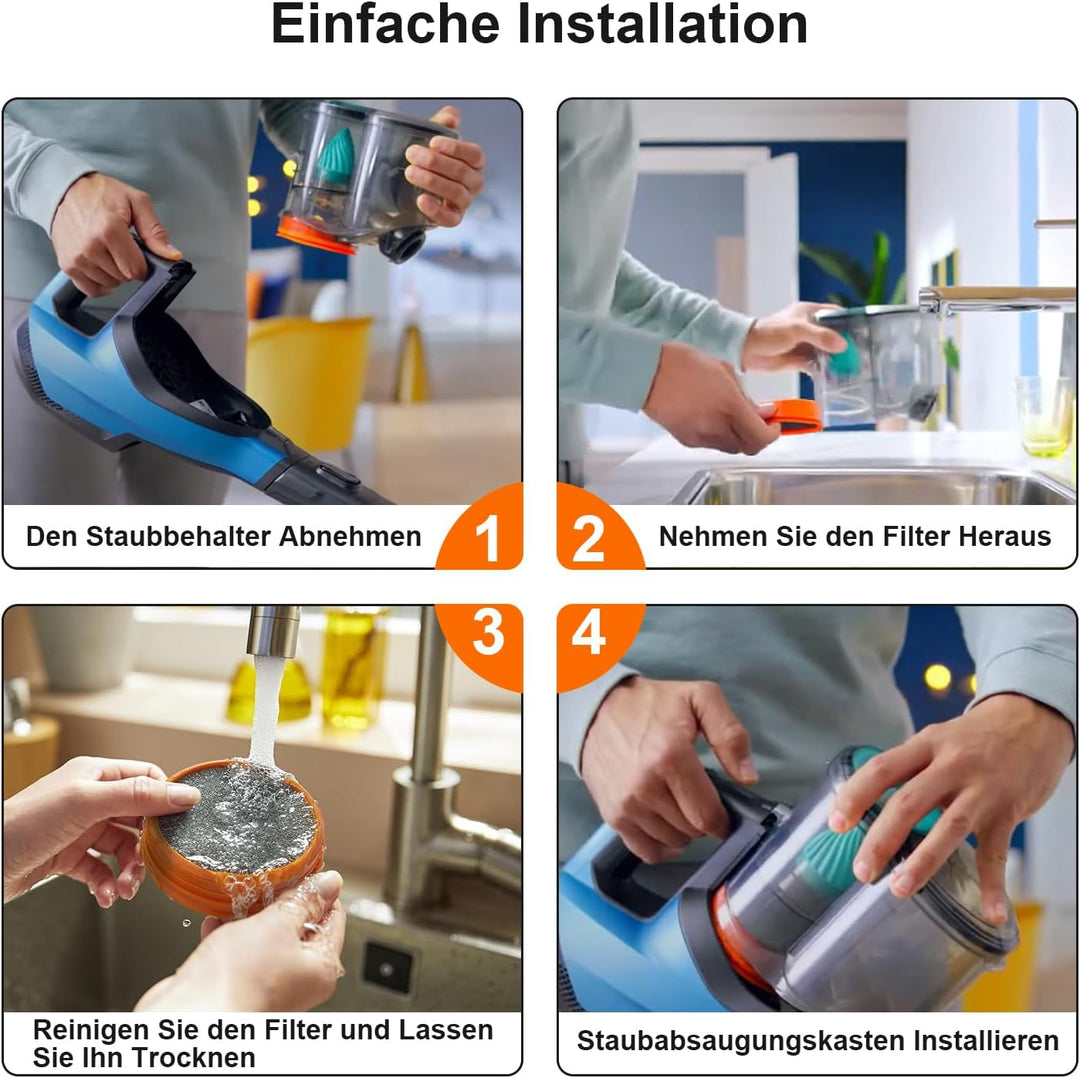 5 Stück FC8009/01 Filter für Philips Akkusauger SpeedPro & SpeedPro Aqua – Kompatibel mit FC6721, FC