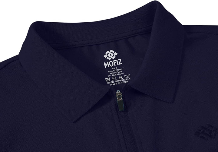 MoFiz Damen Poloshirt Langarm Baumwolle Polohemd Sport Polo Wintershirts mit Reissverschluss Kragen