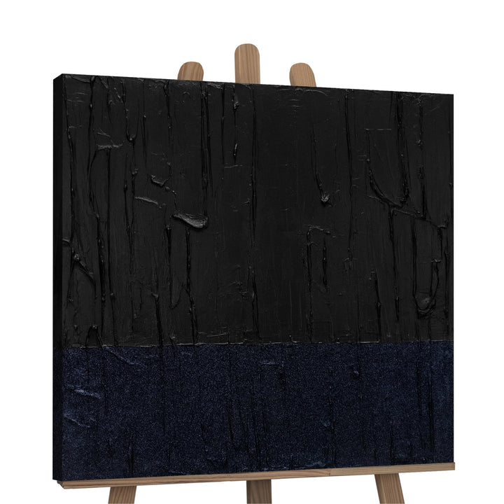 YS-Art Abstrakt Acryl Gemälde auf Leinwand Dunkles Samt handgemalt Wandbilder Wohnzimmer modern Wohn