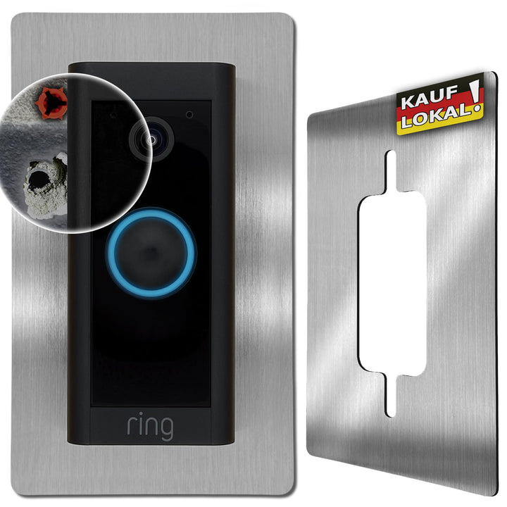 Baron Design | Edelstahl Blende | Zubehör für Ring Video-Türklingel Kabel/Video Doorbell Wired | Hal