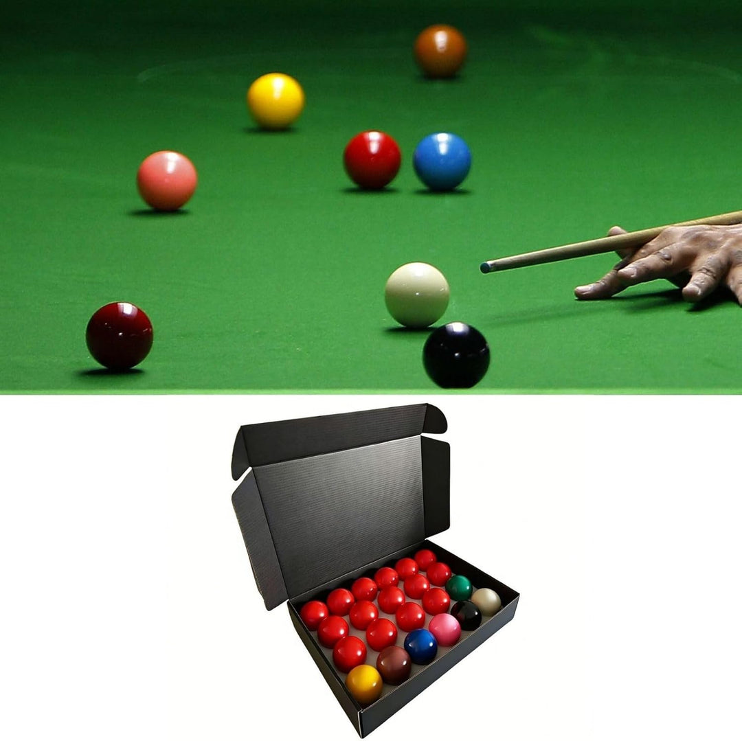 Snooker Kugeln Set, 22 Stück 52,5 mm Snooker Balls Set Harz Britisches Billardkugeln Set, 15 Rote, 6