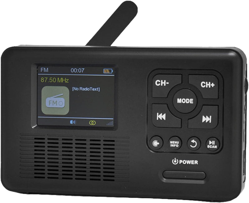 Reflexion TRA560DAB tragbares Kurbel-Radio, DAB-Radio mit Taschenlampe und Solar-Ladefunktion (DAB+,