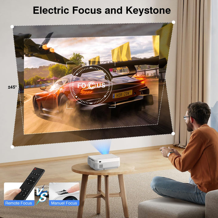 Beamer, YEZMEK Native 1080P 15000 Lumen Full HD 5G WiFi Bluetooth Beamer, Mini LED Beamer 4K Unterst