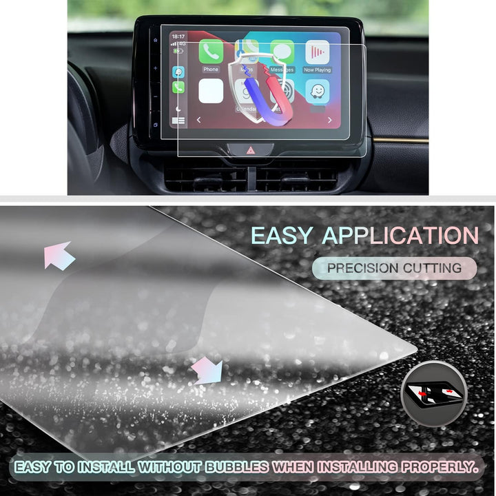 CDEFG Kompatibel mit Toyota Yaris Cross 2021-2023 Navigation Schutzfolie 4H Kratzfest Yaris Cross 9