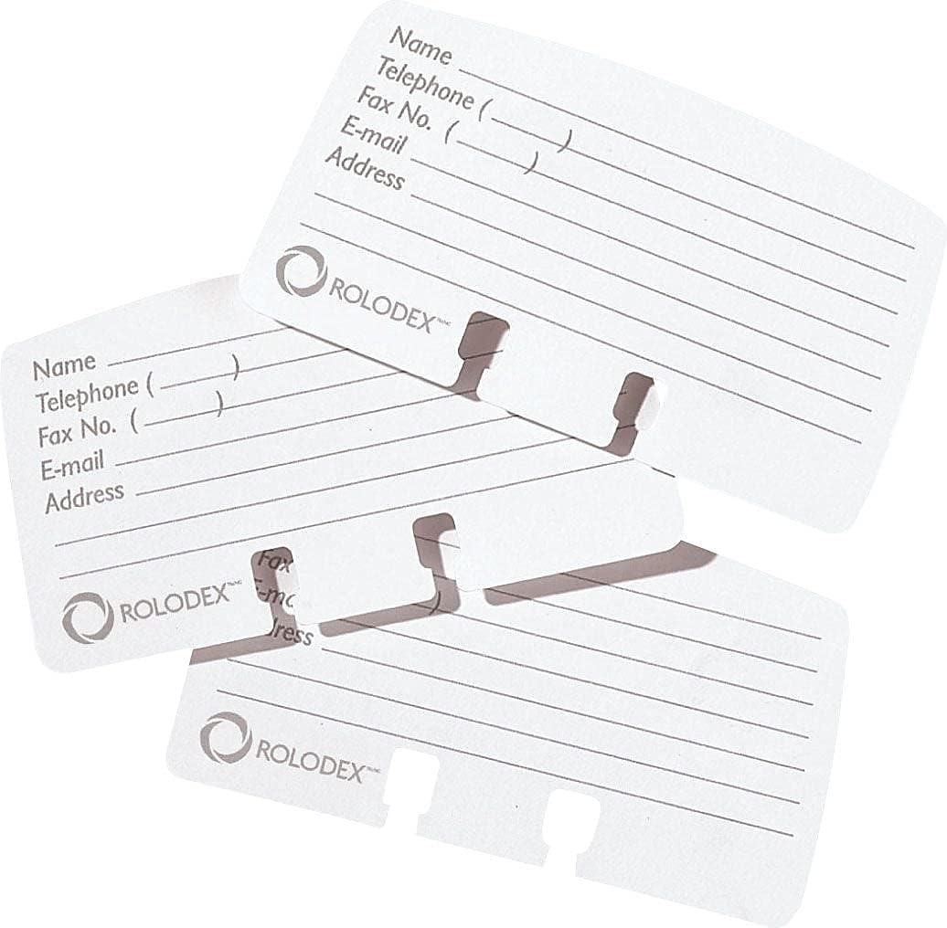Rolodex 67553 Petite Nachfüllkarten, 6,4 x 10,2 cm, 100 Karten/Packung