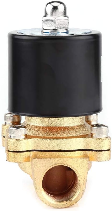 DC 12V Magnetventil für Wasser, Luft, Kraftstoff, Gas, 1/2 "normal geschlossenes Elektromagnetventil
