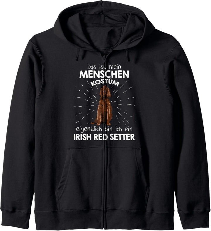 Mein Menschen Kostüm Bin ich ein Irish Red Setter, Halloween Kapuzenjacke
