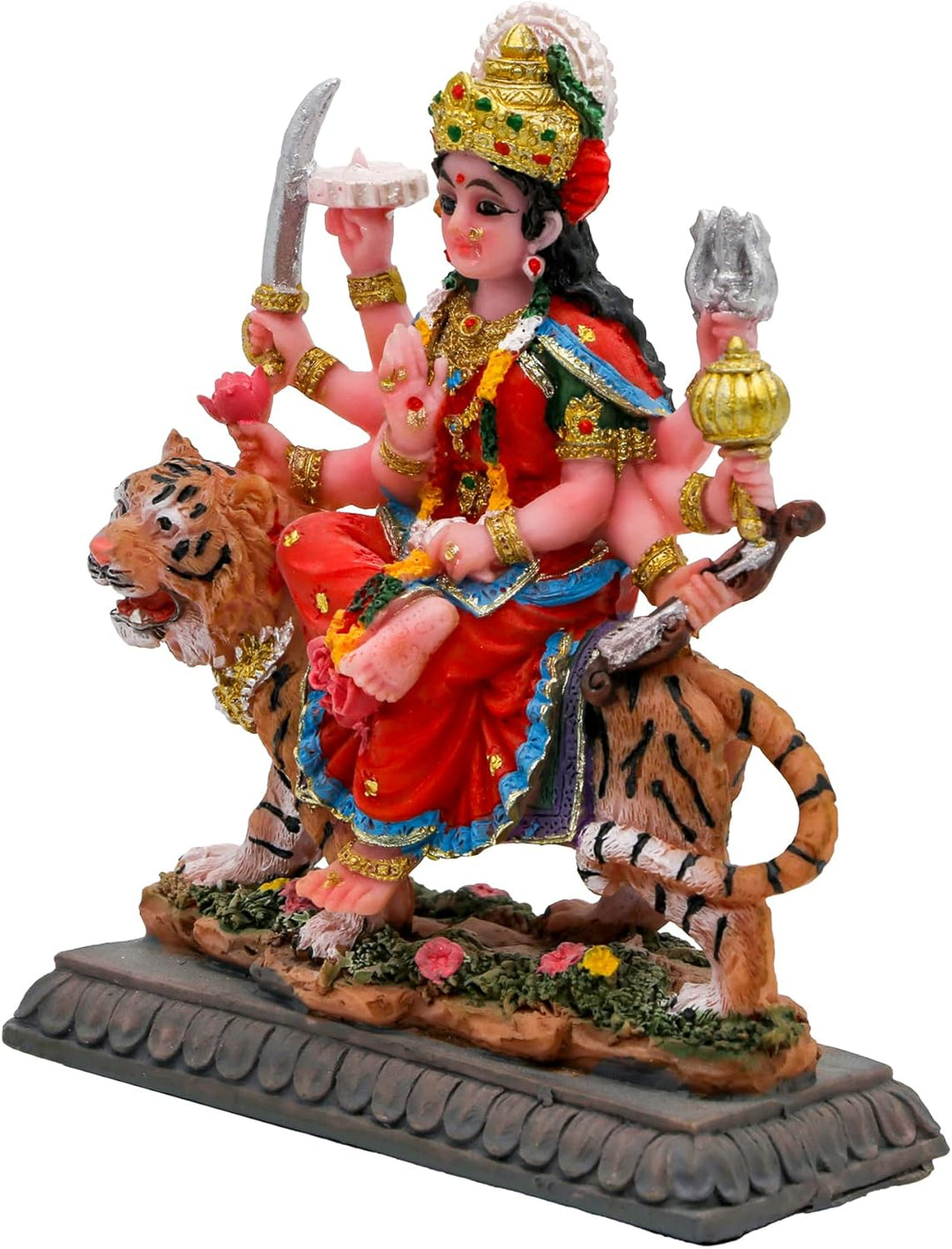 Kleine Maa Durga MATA Statue – 10,4 cm H Durga Skulptur Indien Gott Hindu-Göttin Murti Hindu Pooja A