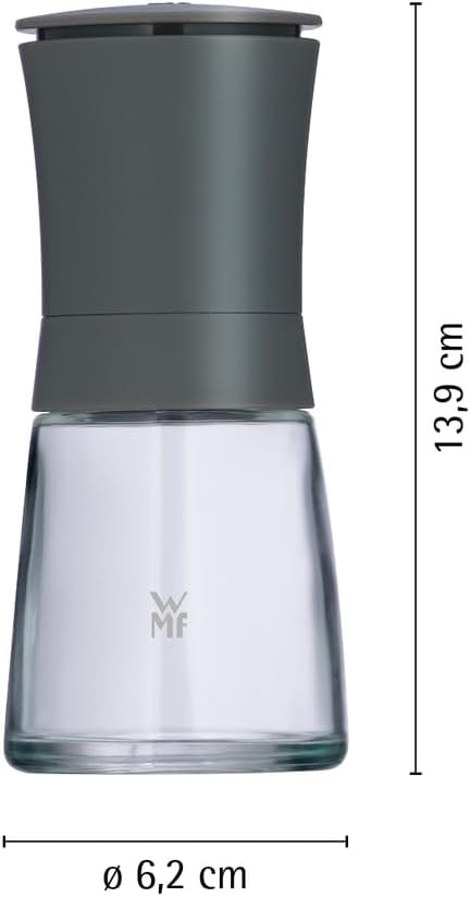 WMF Trend Mühlenset 2tlg, Salz- und Pfeffermühle unbefüllt, Glasbehälter, Keramikmahlwerk, Mühle für