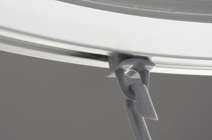 RIDDER 52500 Duschvorhangschiene, Duschvorhangstange, ca. 90 x 90 x 90 cm, Aluminium, verchromt 90x9