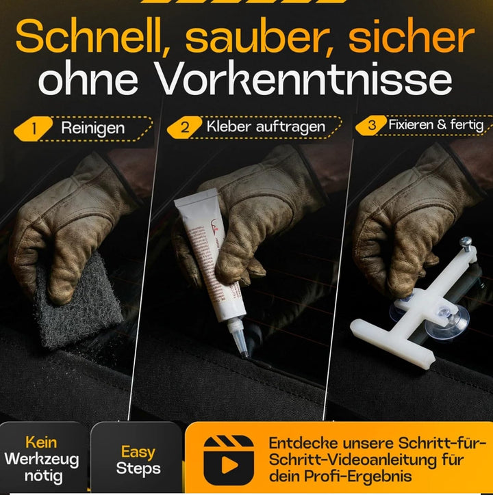 Cabrio Verdeck Scheiben Reparatur Set Heckscheibe