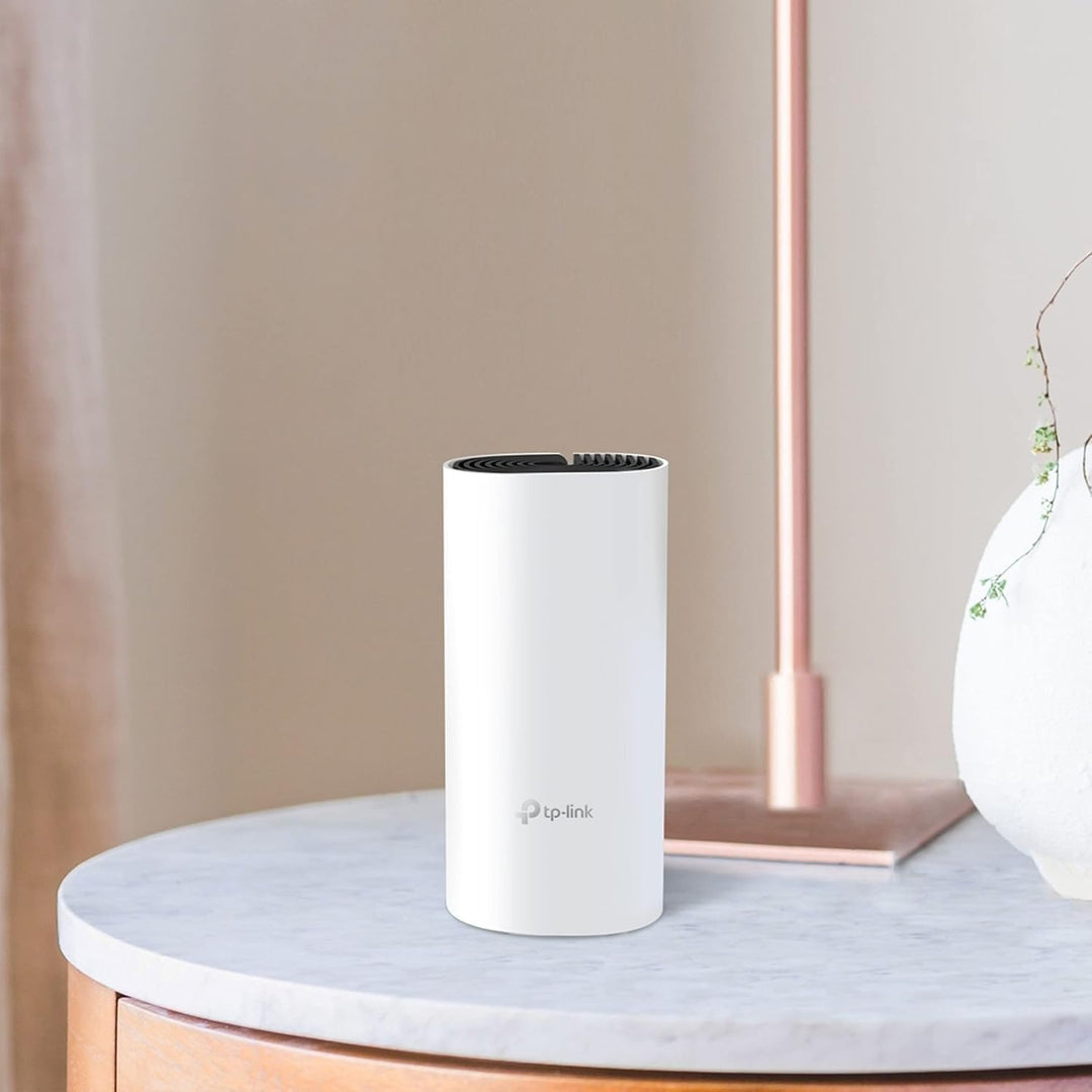 TP-Link Deco M4 Mesh WLAN Set (1er Pack), AC1200 Dual Band Router &amp; Repeater, 2x Gigabit Ports, Zusa