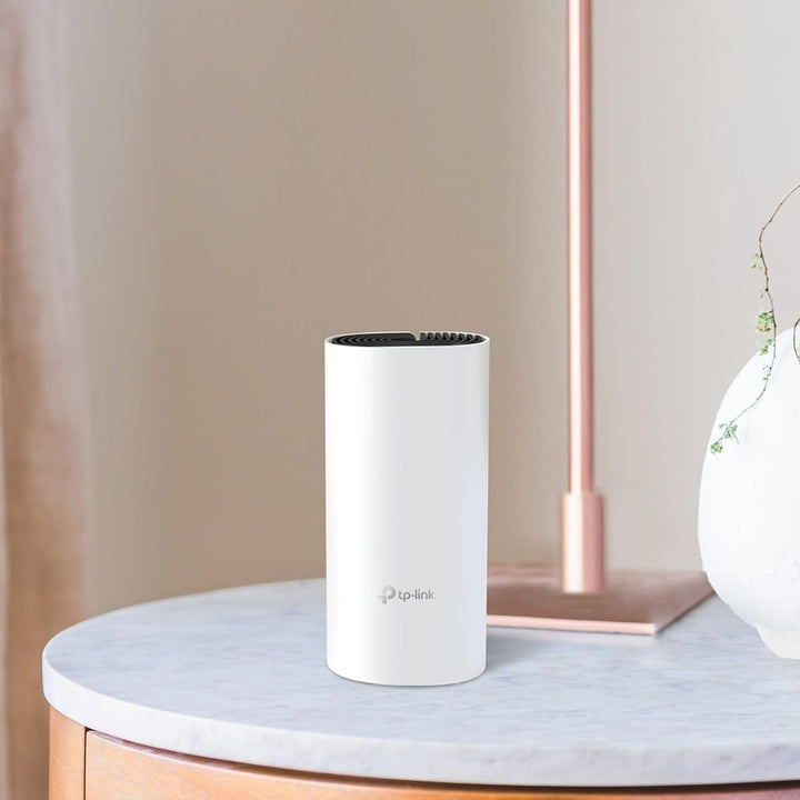 TP-Link Deco M4 Mesh WLAN Set (1er Pack), AC1200 Dual Band Router &amp; Repeater, 2x Gigabit Ports, Zusa
