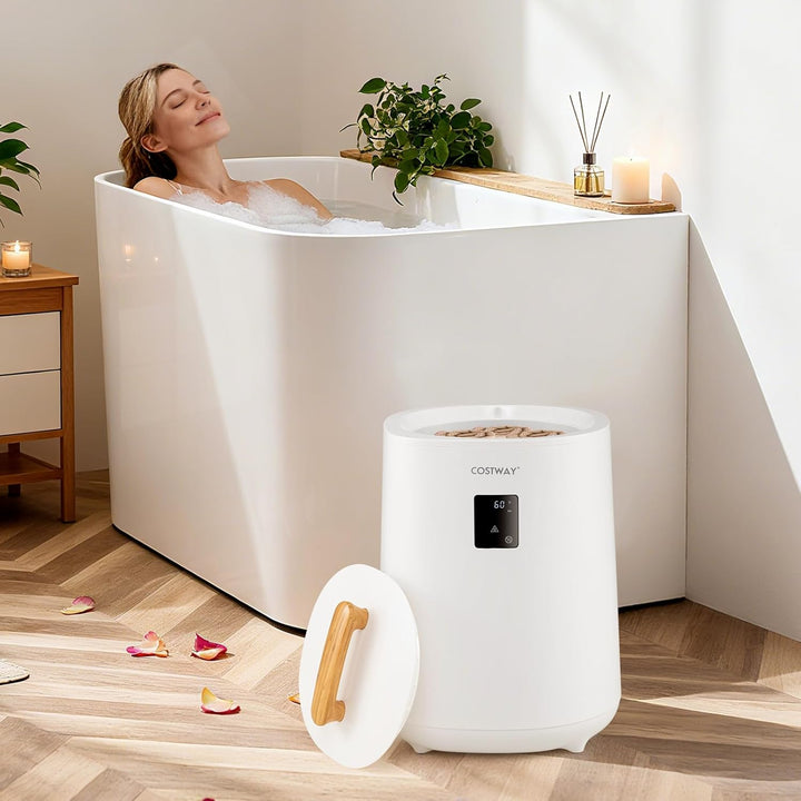 COSTWAY 18L Handtuchwärmer Eimer, Deckenwärmer mit LED-Anzeige & automatischer Abschaltung, tragbare