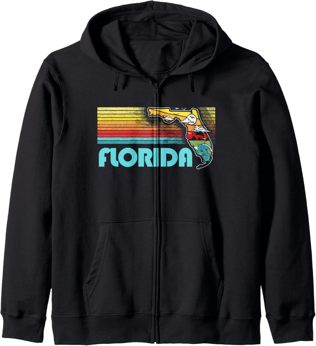 Vintage Florida Nature & Outdoors Retro Graphic Kapuzenjacke