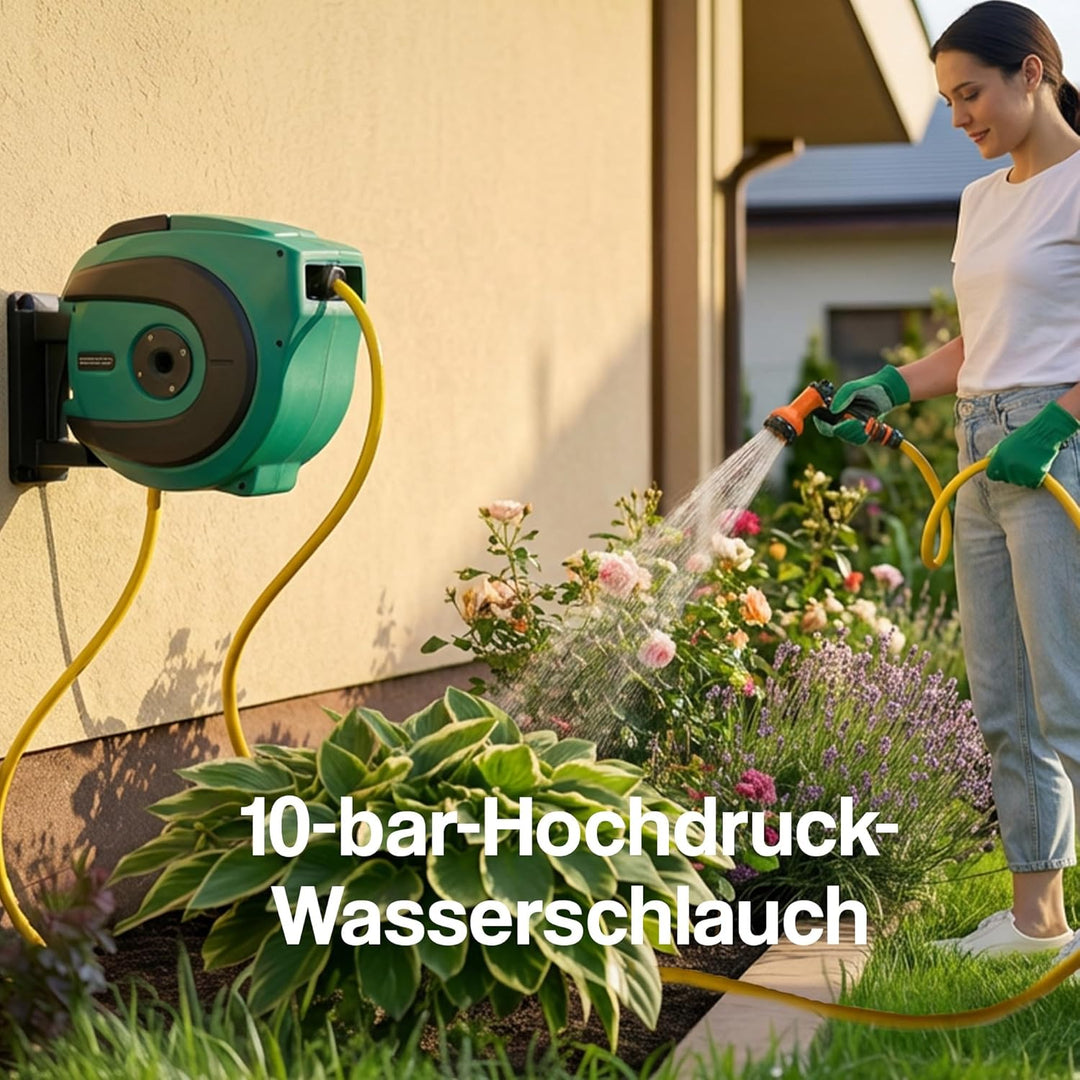 G Wasserschlauch Trommel Einziehbarer 12.5mm x 15m schlauchtrommel Premium Commercial Flex PVC wands