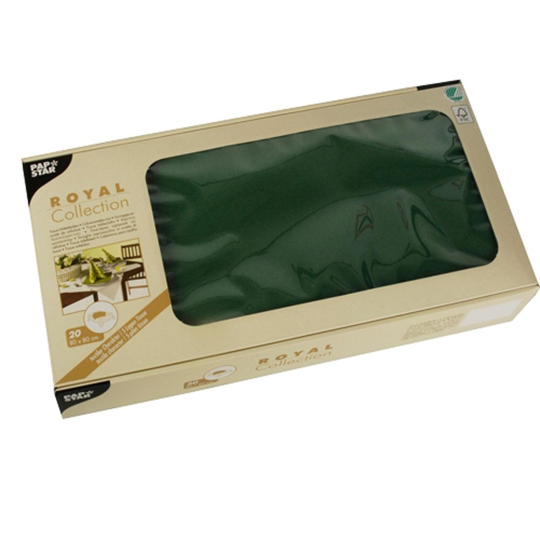 PAPSTAR 100 Mitteldecken, Tissue ROYAL Collection 80x80cm dunkelgrün
