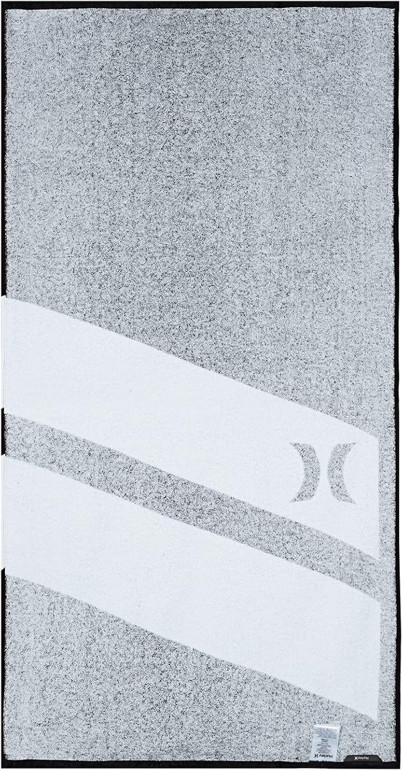 Hurley U Icon Slash Black Towel Swimwear Cover Up Set, Schwarz, Einheitsgrösse