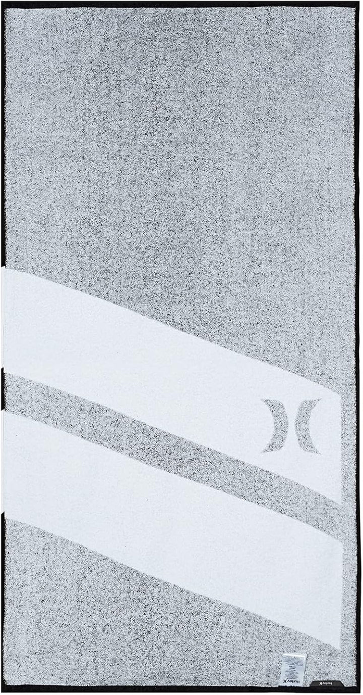 Hurley U Icon Slash Black Towel Swimwear Cover Up Set, Schwarz, Einheitsgrösse