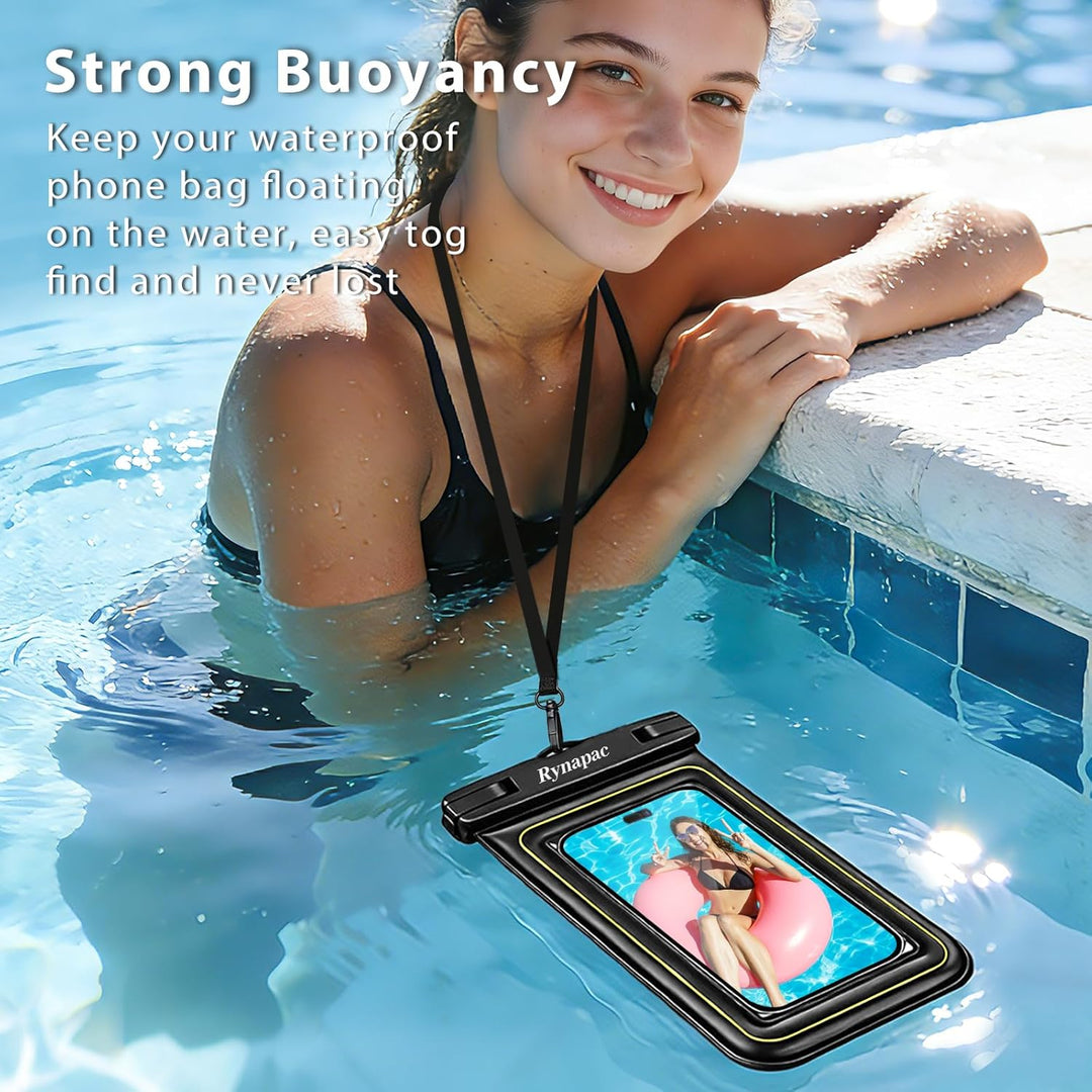 Schwimmende wasserdichte Handytasche, 2 Stück Wasserfest Handyhülle für iPhone 17 16 15 14 Air Pro M