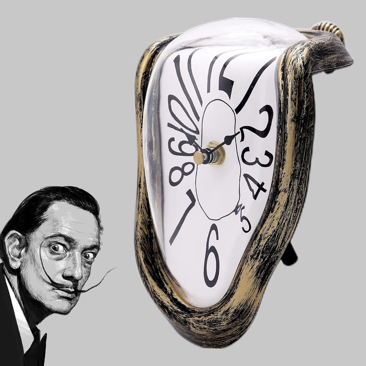 Lafocuse Lautlos Salvador Dali Uhr, Geschmolzene Uhr Ohne Tickgeräusche, Tischuhren Modern Schmelzen