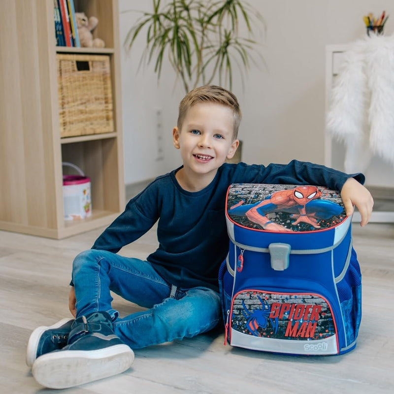 Familando Marvel Spiderman Schulranzen-Set 17tlg. Scooli Campus Fit Pro mit Sporttasche Schultüte 85