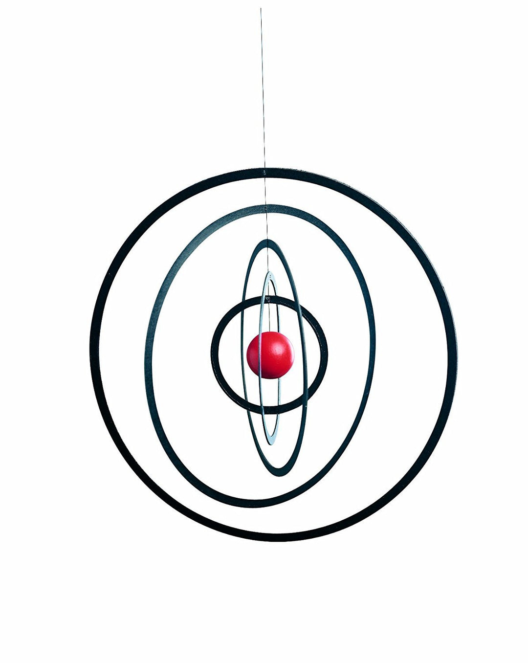 Flensted Mobiles - Science Fiction - Mobile - Windspiel - schwarz - rot - 24x24cm Schwarz/Rot, Schwa