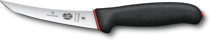 Victorinox Fibrox Ausbeinmesser, Dual Grip, Gebogene, Schmale, Flexible Klinge, Rutschfester Griff,