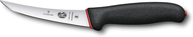 Victorinox Fibrox Ausbeinmesser, Dual Grip, Gebogene, Schmale, Flexible Klinge, Rutschfester Griff,