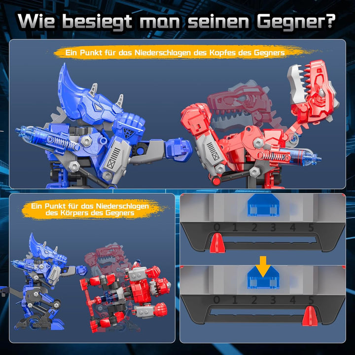 Experimente für Kinder ab 8 9 10 11 12 13 14, Bauen Sie Zwei Hydraulische Boxroboter Baukasten, Expe