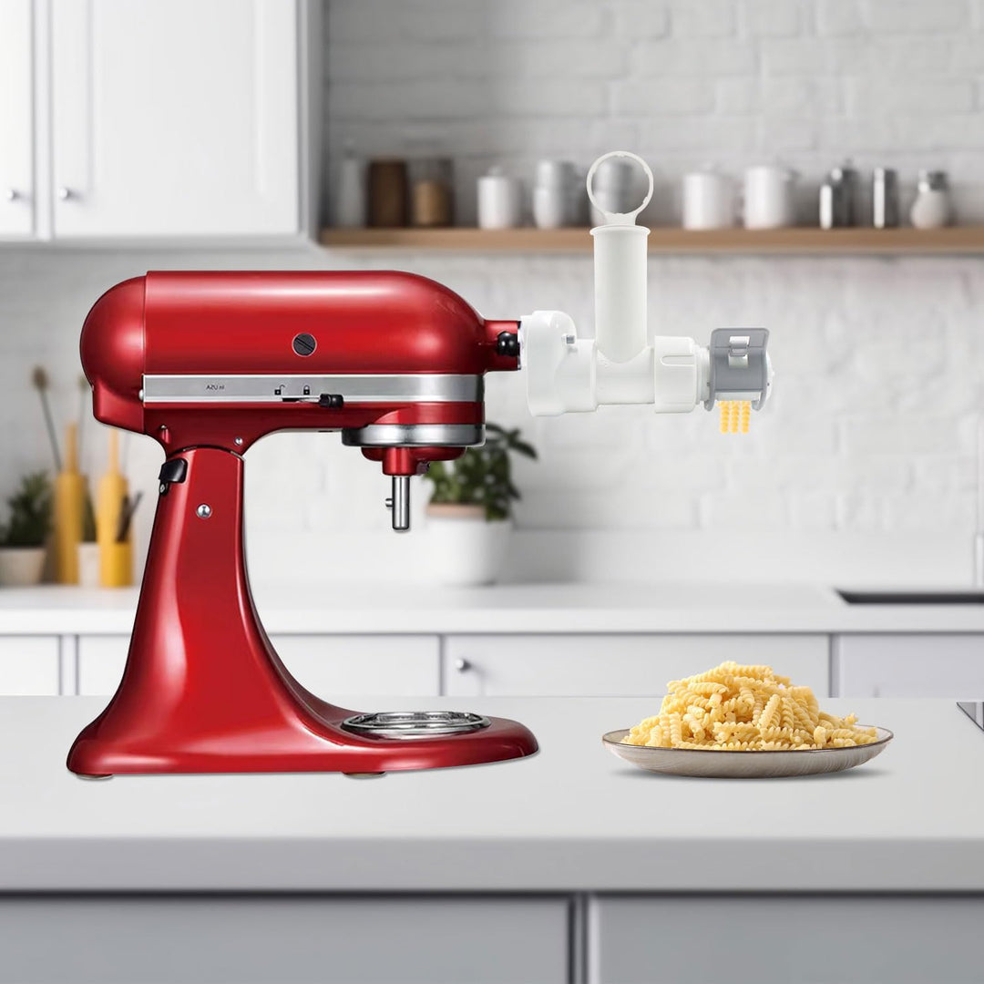 Nudelaufsatz für Kitchenaid Standmixer,Nudelroller Aufsatz mit 6 verschiedenen Formen von Nudelausla