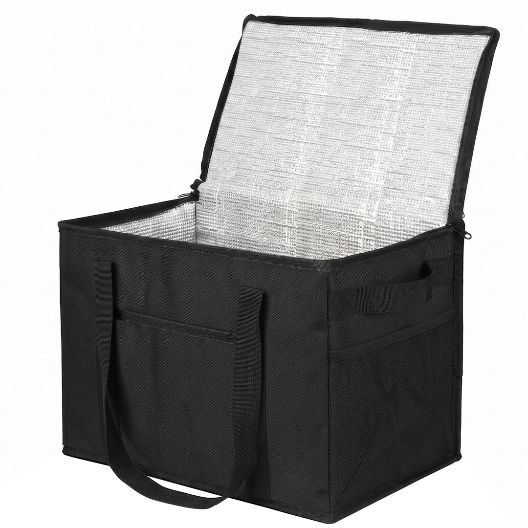 Kühltasche mit verstärktem Boden, 30L Grosse Picknicktasche, Faltbare Langlebige Einkaufstaschen, Se