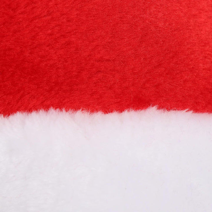 com-four® 12x Nikolausmütze aus Plüsch mit Bommel – X-Mas Weihnachtsmütze für Weihnachten und Nikola