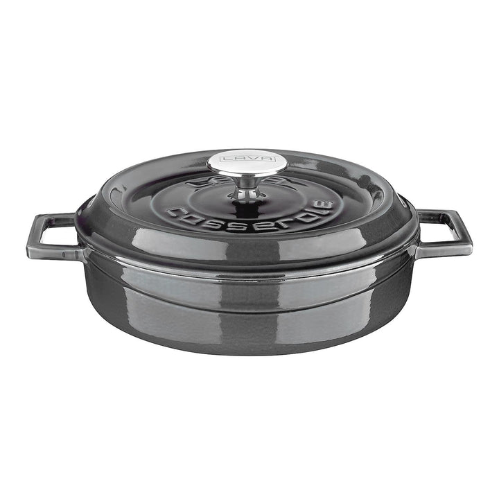 Lava Premium Serie - Allzwecktopf aus Gusseisen, rund, 24 cm, Majolic Grau Ø 24cm Gray, Ø 24cm Gray