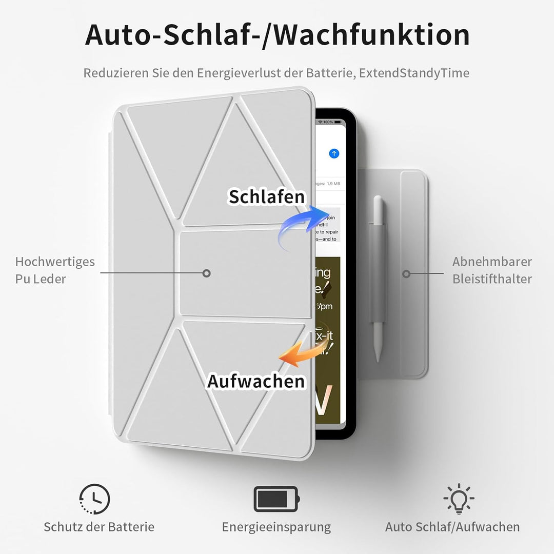 Magnetisch Hülle für iPad (A16) 11. Generation 11 Zoll 2025, iPad 10. Generation 10,9 Zoll 2022, Sch